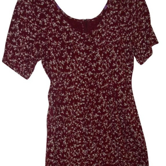 All that Jazz Other - Burgundy mod retro print wide leg jumpsuit
